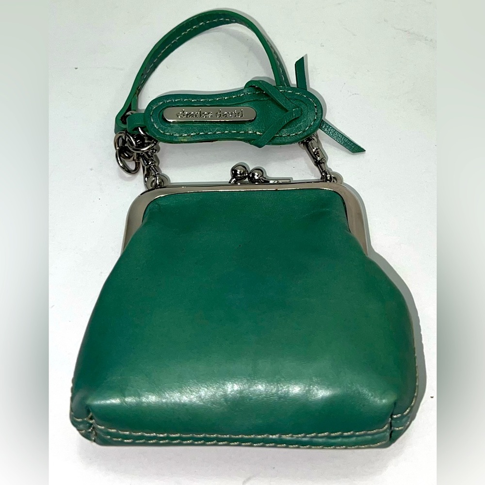 Beautiful turquoise Charles David mini wallet